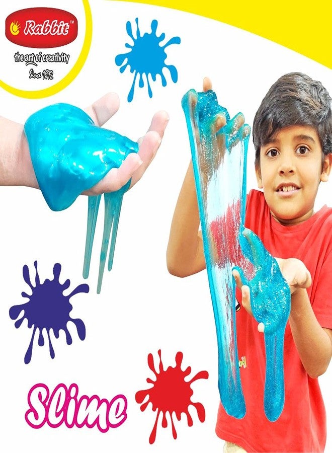 Rabbit Modelling Clay 8 Colors + Dough Bucket + Neon Slime 100g + Play Sand 100g Combo of 4 | Activity Set for Kids | Clay Slime Dough with Moulds, Roller & Cutter | Age 3+ - Image 4